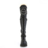 Demonia RENEGADE-320 Black Vegan Thigh High Platform Boots