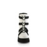 Demonia RENEGADE-50 White Vegan Ankle High Platform Boots