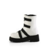 Demonia RENEGADE-50 White Vegan Ankle High Platform Boots