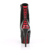 Pleaser DELIGHT-1020FH Black Patent Heeled Ankle Boots