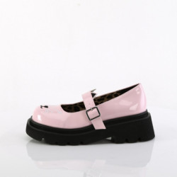 Demonia RENEGADE-56 Rose Patent Maryjane Platform Shoes