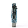 Pleaser ADORE-1020CHRS Turquoise Strass Pewter Chrome