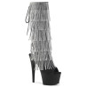 Pleaser ADORE-2024RSF Black Platform Fringe Boots