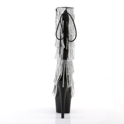 Pleaser ADORE-2024RSF Black Platform Fringe Boots