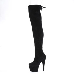 Pleaser ADORE-3008 Suede Stretch Over The Knee Boots
