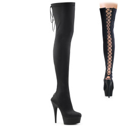 Pleaser DELIGHT-3003 Lycra Stretch Over The Knee Boots
