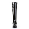 Funtasma RETRO-300 Black Patent Chunky Heel 70s Boots