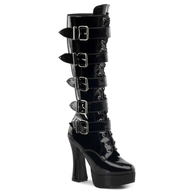 Pleaser ELECTRA-2042 Patent Chunky 70s Abba Boots Pleaser ELECTRA-2042 Patent Chunky 70s Abba Boots