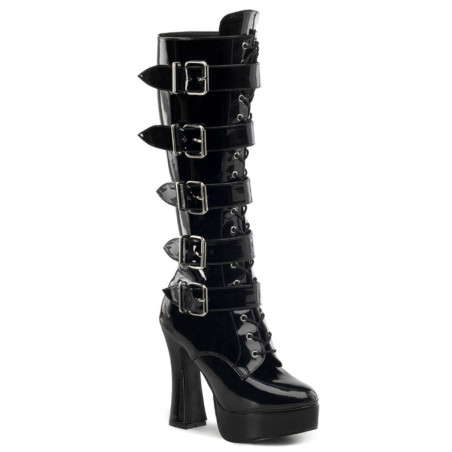 Pleaser ELECTRA-2042 Patent Chunky 70s Abba Boots