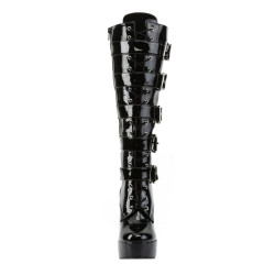 Pleaser ELECTRA-2042 Patent Chunky 70s Abba Boots