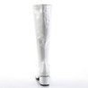 Funtasma RETRO-300 White Patent Chunky Heel 70s Boots