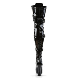 Pleaser ELECTRA-3028 Patent Platform Thigh High Boots