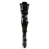 Pleaser ELECTRA-3028 Patent Platform Thigh High Boots