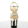 Pleaser REVOLVER-709G Gold Glitter Chrome Sale Women