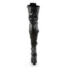 Pleaser ELECTRA-3028 Black Platform Thigh High Boots