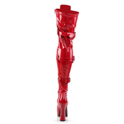 Pleaser ELECTRA-3028 Red Platform Thigh High Boots