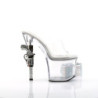 Pleaser REVOLVER-712 Gun Heeled Ankle Cuff Platform Mules