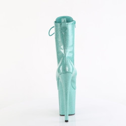 Pleaser FLAMINGO-1040GP Baby Blue Glitter Heeled Boots