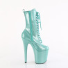 Pleaser FLAMINGO-1040GP Baby Blue Glitter Heeled Boots