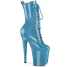Pleaser FLAMINGO-1040GP Baby Blue Glitter Patent Boots