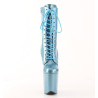 Pleaser FLAMINGO-1040GP Baby Blue Glitter Patent Boots