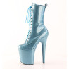 Pleaser FLAMINGO-1040GP Baby Blue Glitter Patent Boots