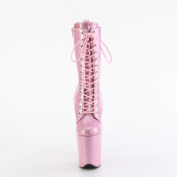 Pleaser FLAMINGO-1040GP Rose Glitter Patent Ankle Boots