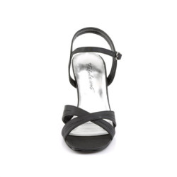 Fabulicious ROMANCE-313 Black Satin Vegan Women Shoes