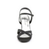 Fabulicious ROMANCE-313 Black Satin Vegan Women Shoes