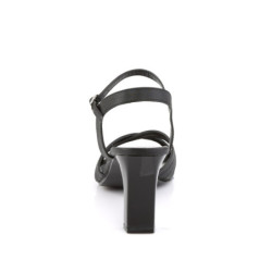 Fabulicious ROMANCE-313 Black Satin Vegan Women Shoes