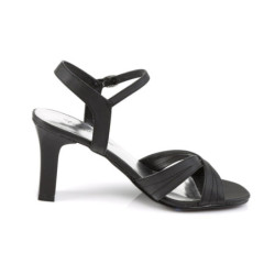 Fabulicious ROMANCE-313 Black Satin Vegan Women Shoes