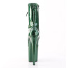 Pleaser FLAMINGO-1040GP Green Glitter Patent Ankle Boots