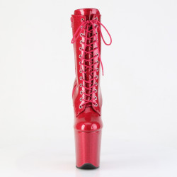 Pleaser FLAMINGO-1040GP Purple Heeled Ankle Boots