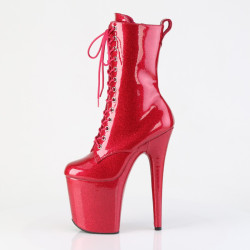 Pleaser FLAMINGO-1040GP Purple Heeled Ankle Boots