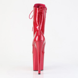 Pleaser FLAMINGO-1040GP Purple Heeled Ankle Boots