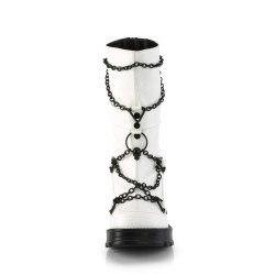 Demonia BRATTY-120 White Vegan Leather Sale Women