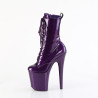 Pleaser FLAMINGO-1040GP Purple Glitter Patent Boots