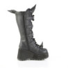 Demonia SCENE-157 Black Vegan Knee High Platform Boots