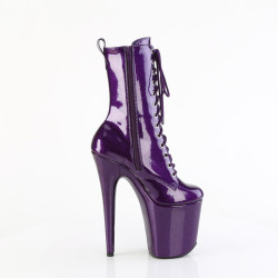Pleaser FLAMINGO-1040GP Purple Glitter Patent Boots