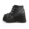 Demonia SCENE-30 Black Vegan Ankle High Platform Boots