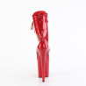 Pleaser FLAMINGO-1040GP Red Glitter Patent Ankle Boots