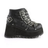 Demonia SCENE-30 Black Vegan Ankle High Platform Boots