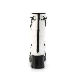 Demonia BRATTY-120 White Vegan Leather Sale Women