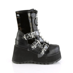 Demonia SCENE-51 Black Patent Vegan Leather Sale Women