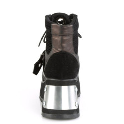 Demonia SCENE-53 Black Vegan Ankle High Platform Boots