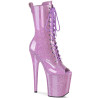 Pleaser FLAMINGO-1041GP Lila Glitter Patent Ankle Boots