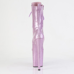 Pleaser FLAMINGO-1041GP Lila Glitter Patent Ankle Boots