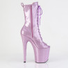 Pleaser FLAMINGO-1041GP Lila Glitter Patent Ankle Boots