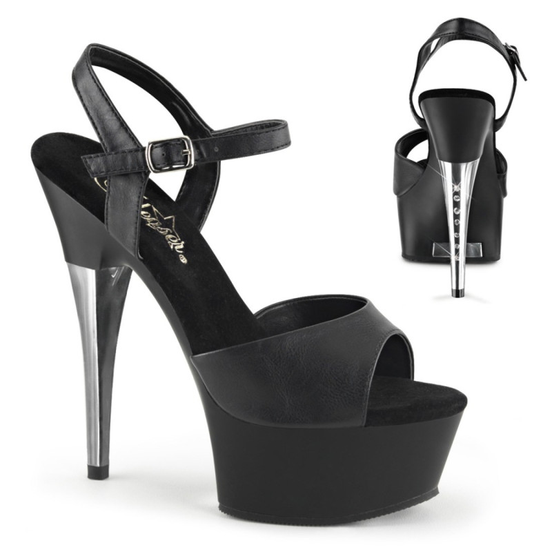 Pleaser CAPTIVA-609 Black Vegan Leather Sale Women Pleaser CAPTIVA-609 Black Vegan Leather Sale Women