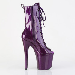 Pleaser FLAMINGO-1041GP Purple Glitter Patent Boots